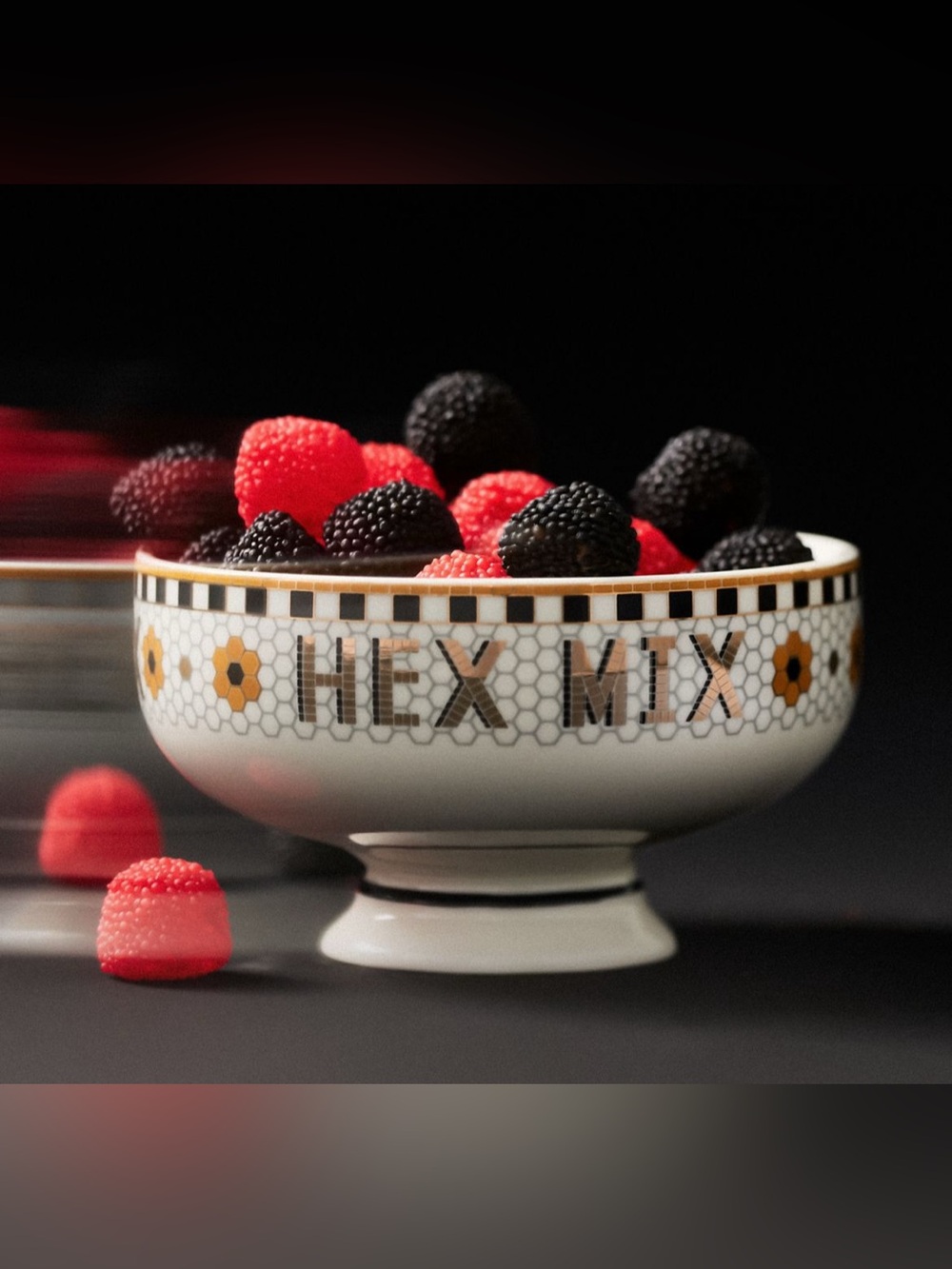 Anthropologie The Bistro Tile Halloween Hex Mix Nut Snack Treat Bowl